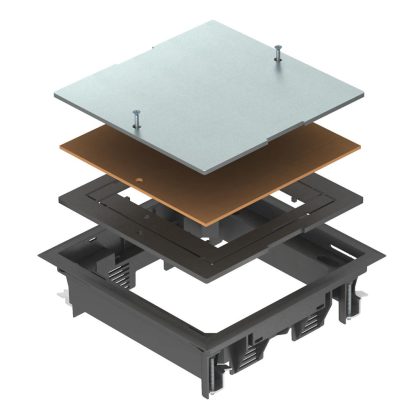   OBO 7406702 ZES4-2 U10T 9011 Ellenőrző Fedlap univerzális szereléshez grafitszürke poliamid