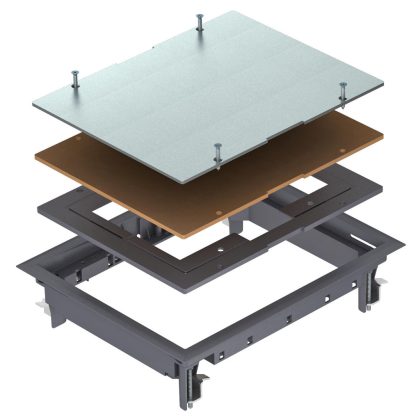   OBO 7406749 ZES6-2 U10T 7011 Ellenőrző Fedlap univerzális szereléshez acélszürke poliamid