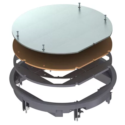   OBO 7406805 ZESR9-2 U12T7011 Ellenőrző Fedlap univerzális szereléshez acélszürke poliamid