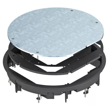 OBO 7406806 ZESR9-2 U12T9011 Ellenőrző Fedlap univerzális szereléshez grafitszürke poliamid