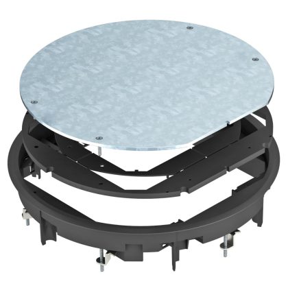   OBO 7406806 ZESR9-2 U12T9011 Ellenőrző Fedlap univerzális szereléshez grafitszürke poliamid