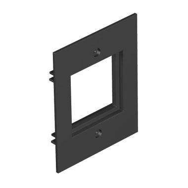 OBO 7408148 T12L P15S 9011 Fedlap 2-es Modul 45-höz, T12L-ben 71x88mm grafitszürke poliamid