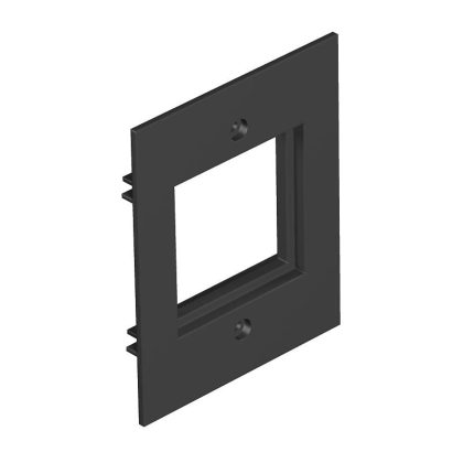 OBO 7408148 T12L P15S 9011 Fedlap 2-es Modul 45-höz, T12L-ben 71x88mm grafitszürke poliami