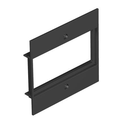   OBO 7408156 T12L P16S 9011 Fedlap 2-es Modul 45-höz, T12L-ben 94.5x88mm grafitszürke poliamid