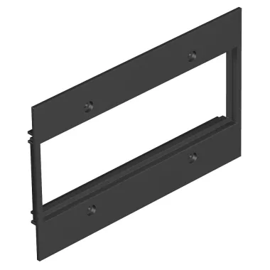 OBO 7408164 T12L P17S 9011 Fedlap 3-as Modul 45-höz, T12L-ben 142x88mm grafitszürke poliam