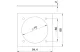 OBO 7408204 T12L P7S 9011 Fedlap CEE, T12L-hez 94.5x88mm grafitszürke PVC