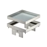 OBO 7409058 RKN2 UZD3 4VS20 Négyzetes Kazetta zárt 200x200mm rozsdamentes acél