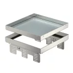 OBO 7409066 RKN2 UZD3 9VS20 Négyzetes Kazetta zárt 243x243mm rozsdamentes acél