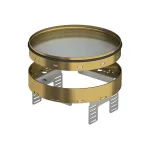 OBO 7409134 RKRN2UZD3R4MS25 Kerek Kazetta zárt ø 215mm sárgaréz