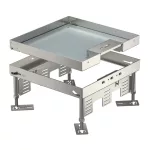 OBO 7409218 RKSN2 9 VS 20 Négyzetes Kazetta kábelkivezetéssel 242x243mm rozsdamentes acél