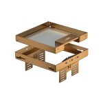   OBO 7409224 RKSN2 UZD3 4MS25 Négyzetes Kazetta kábelkivezetéssel 200x200mm sárgaréz