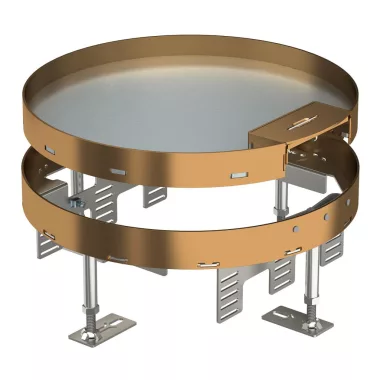 OBO 7409274 RKS2 R9 M25 Kerek Kazetta kábelkivezetéssel ø 305mm sárgaréz