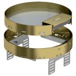   OBO 7409288 RKSRN2UZD3R4VS20 Kerek Kazetta kábelkivezetéssel ø 215mm rozsdamentes acél