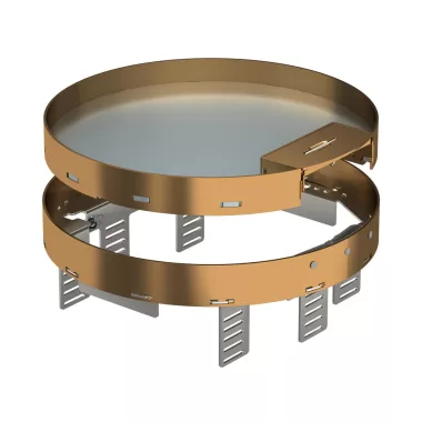 OBO 7409292 RKSRN2UZD3R7MS20 Kerek Kazetta kábelkivezetéssel ø 275mm sárgaréz