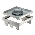 OBO 7409380 RKFN2UZD3 9VS25 Négyzetes Kazetta tubushoz 243x243mm rozsdamentes acél