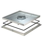   OBO 7409550 RKF2 SL2 V3 40 Casetă cu cadru rezistent pentru tub 383x383x40mm Oțel inoxidabil