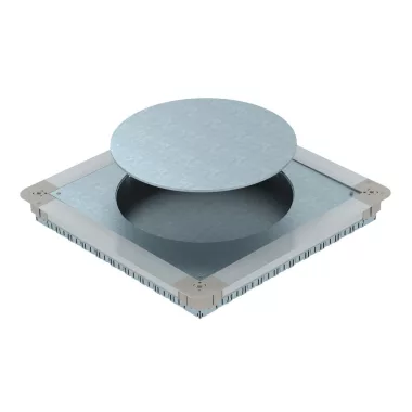 OBO 7410064 UGD55 350-3R9R Cutie de montare în pardoseală pentru oțel zincat cu bandă GESR9 / 55UV 467x467x55mm