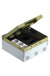OBO 7427204 UDHOME4 2M V Floor box Gb2 with mounting bracket, brass with mounting contact, with protective contact