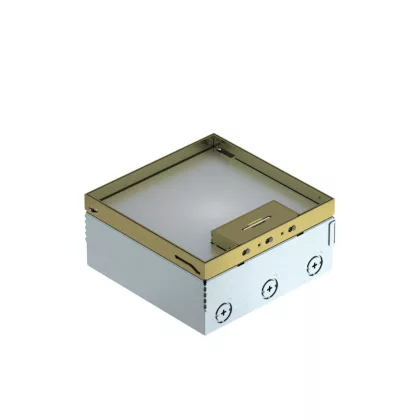   OBO 7427204 UDHOME4 2M V Floor box Gb2 with mounting bracket, brass with mounting contact, with protective contact