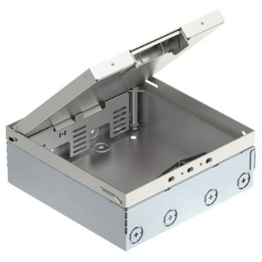 OBO 7427308 UDHOME9 2V MT V Floor box with Mt4 Module holder, with stainless steel fitting, with protective contact