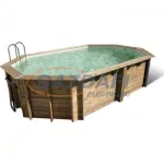 UBBINK Ocea 355x550x120cm Medence Bézs Fóliával