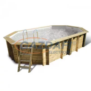 UBBINK Ocea 355x550x120cm Medence Homok Színű Fóliával UBBINK Ocea 355x550x120cm Medence Homok Színű Fóliával