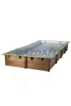 UBBINK Linea 350x650x140cm Medence Homok Színű Fóliával UBBINK Linea 350x650x140cm Medence Homok Színű Fóliával