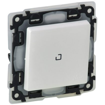 LEGRAND 752161 Valena Life egypólusú kapcsoló jelzőfénnyel, IP44 fehér