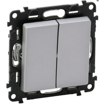   LEGRAND 752308 Valena Life double toggle switch 10 AX aluminum