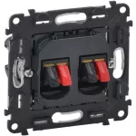   LEGRAND 753078 Valena InMatic kettős hangszóró-csatlakozóaljzat mechanizmus, 4 kivezetéssel