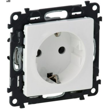 LEGRAND 753125 Valena Life 2P + F socket without child protection, with screw connection white