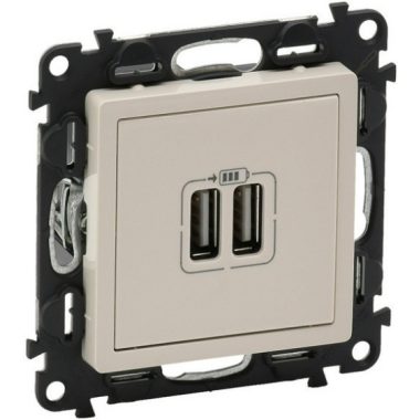 LEGRAND 753212 Valena Life kettős USB töltőaljzat beépített tápegységgel - 5V - 1500 mA elefántcsont