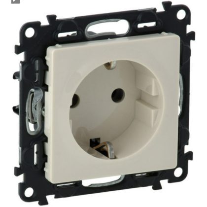   LEGRAND 753220 Valena Life 2P + F socket with child protection, spring-cage connection ivory