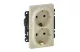 LEGRAND 753226 Valena Life 2x2P + F socket with child protection, integrated cover, without frame, with spring cable connection ivory