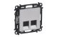 LEGRAND 753347 Valena Life 2xRJ45 Cat. 6 STP csatlakozóaljzat alumínium