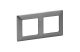 LEGRAND 754152 Valena Life kettős keret Inox dekor