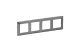 LEGRAND 754154 Valena Life négyes keret Inox dekor