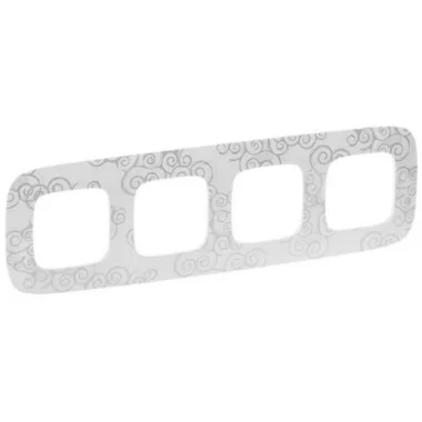 LEGRAND 754344 Valena Allure Four frames, Chrome decor