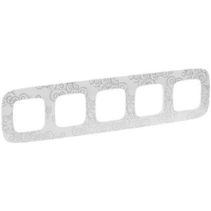 LEGRAND 754345 Valena Allure Five frame, Chrome decor