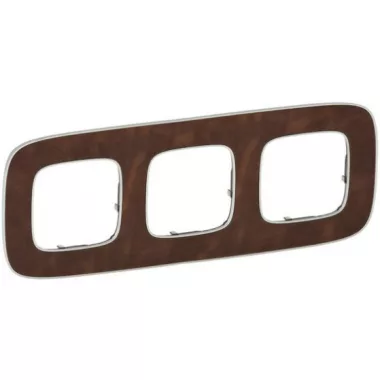 LEGRAND 754453 Valena Allure Hármas keret, Cserzett bőr