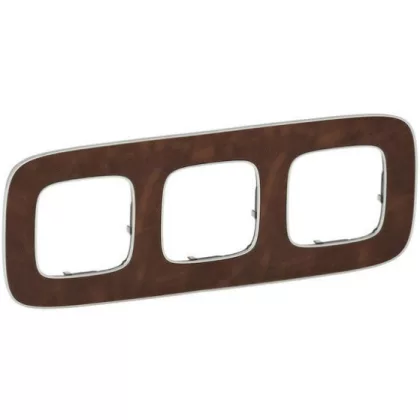 LEGRAND 754453 Valena Allure Hármas keret, Cserzett bőr