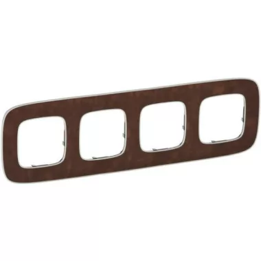 LEGRAND 754454 Valena Allure Négyes keret, Cserzett bőr