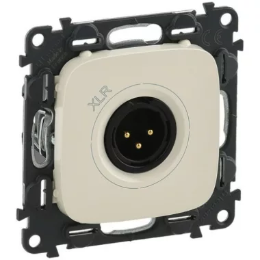 LEGRAND 754746 Valena Allure 3 pólusú XLR aljzat, male, burkolattal, Elefántcsont