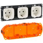   LEGRAND 754919 Valena Allure 3x2P+F sínezett dugalj csatlakozóaljzat gyv, rugós, burkolattal, Gyöngyház