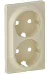 LEGRAND 754951 Valena Life 2x2P + F socket cover ivory LEGRAND 754951 Valena Life 2x2P + F socket cover ivory