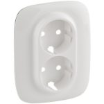   LEGRAND 754955 Valena Allure 2x2P+F dugalj csatlakozóaljzat monobloc burkolat + kerettel, Fehér
