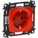   LEGRAND 754980 Valena Allure 2P + F child-resistant socket with cover, Red