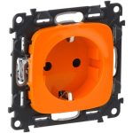   LEGRAND 754981 Valena Allure 2P + F socket child-resistant, with spring, with cover, Orange