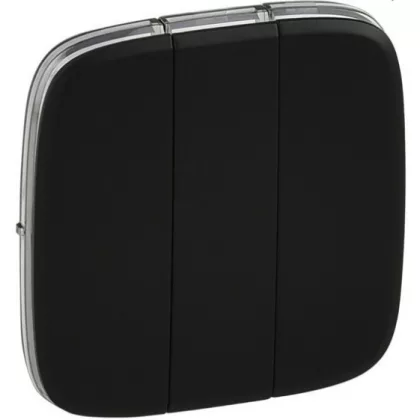   LEGRAND 755038 Valena Allure burkolat multifunkciós vezérlőhöz, Fekete