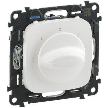 LEGRAND 755175 Valena Allure Ventilátor vezérlő (0-1-2-3 állású), burkolattal, Fehér